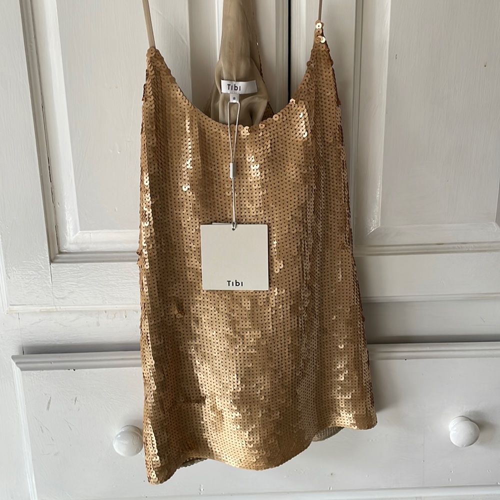 Tibi Eclair Sequins Beading Camisole - With Tags